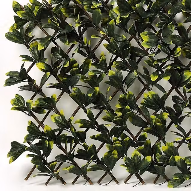 Ambassador Green Leaf Decorative Expanding Trellis Artificial Hedge, W/H: 60 x 180 cm