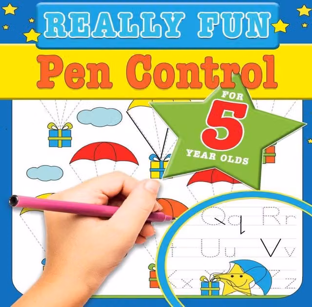 Mickey MacIntyre Really Fun Pen Control For 5 Year Olds Multicolour Educational Motor Skills Paper Activity Book
