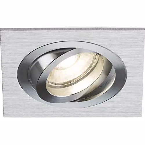 Netlighting Knightsbridge Ambar Single Tilt Square Recessed Downlight GU10 in Brushed Chrome