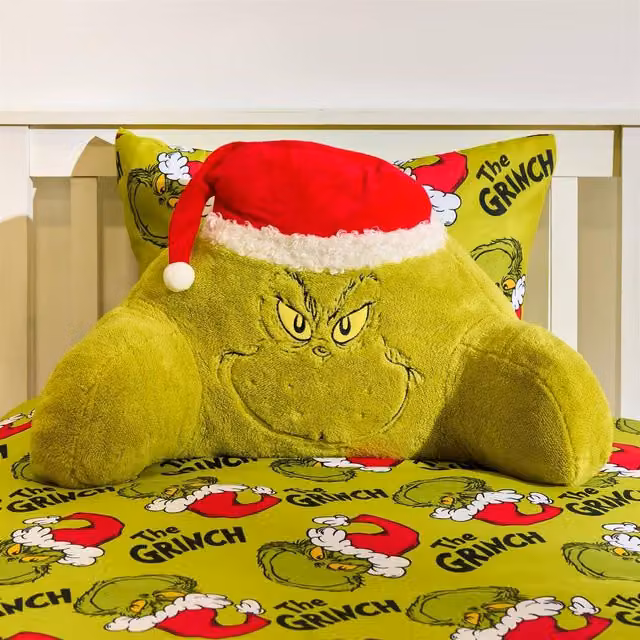 OHS Grinch Christmas Cuddle Reading Pillow in Green
