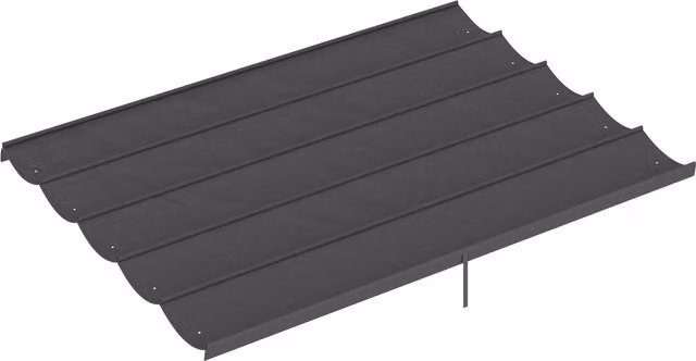 Outsunny Retractable Pergola Shade Cover Replacement Canopy in Dark Grey, W 4 m x D 3 m – 1