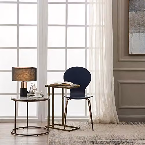 Teamson Home Ayden Dimmable LED Table Lamp with Touch Control in Black and Gold/Brass – 4