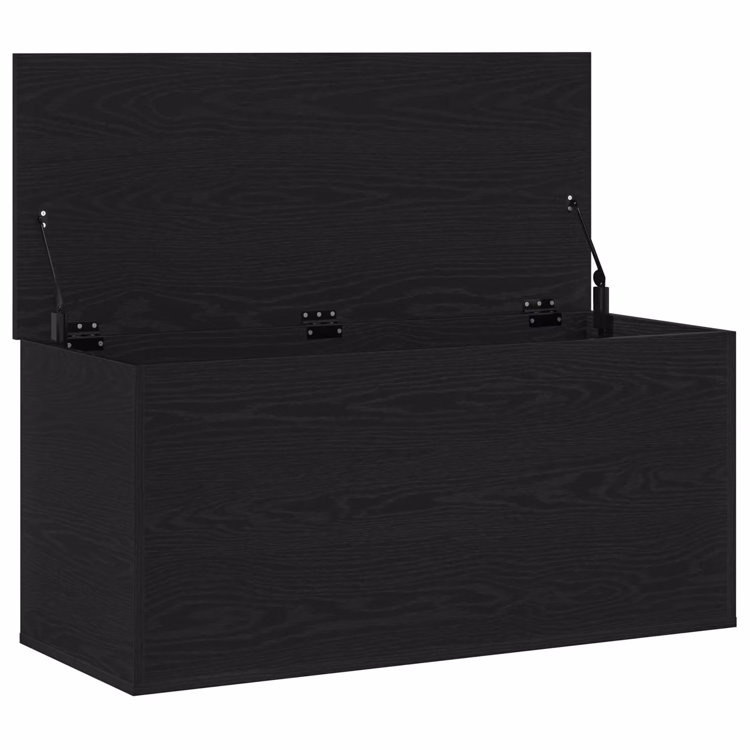 Berkfield Home Storage Box with Lid in Black Oak, W/D/H: 100 x 42 x 46 cm – 3