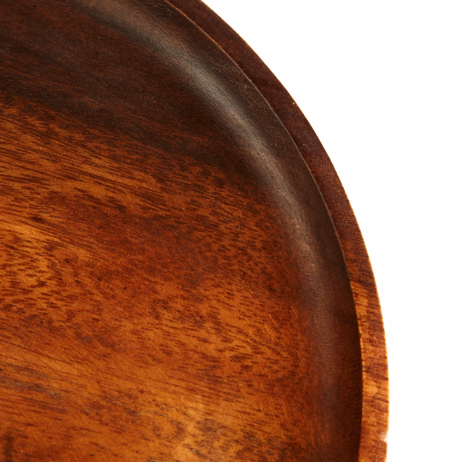 Orsina Small Round Acacia Wood Side Plate, Brown – 4