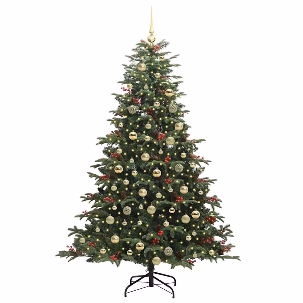 Berkfield Home Artificial Christmas Tree with 300 LEDs in Green, Height: 180 cm – 3