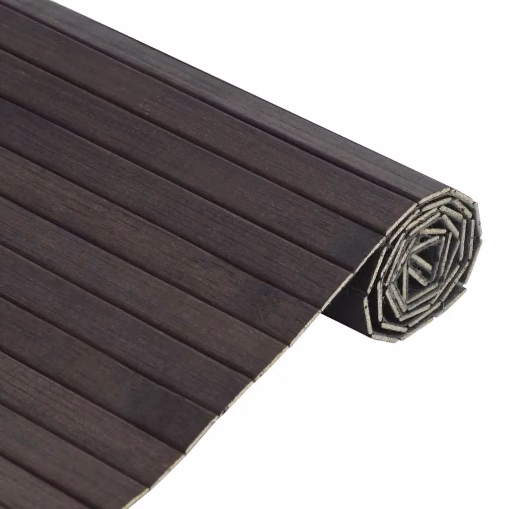 Berkfield Home Rectangular Bamboo Rug in Dark Brown, W: 70 cm, L: 200 cm – 4