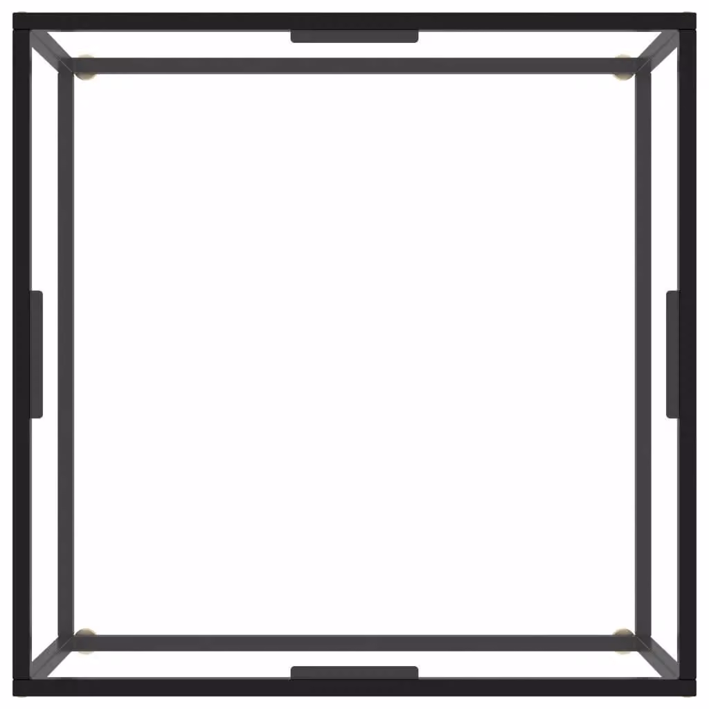 Berkfield Home Black Modern Square Coffee Table with Tempered Glass, W/D/H: 80 x 80 x 35 cm – 3