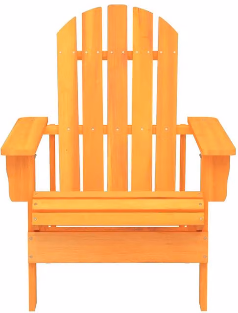 Berkfield Home Garden Adirondack Chair in Orange Solid Wood