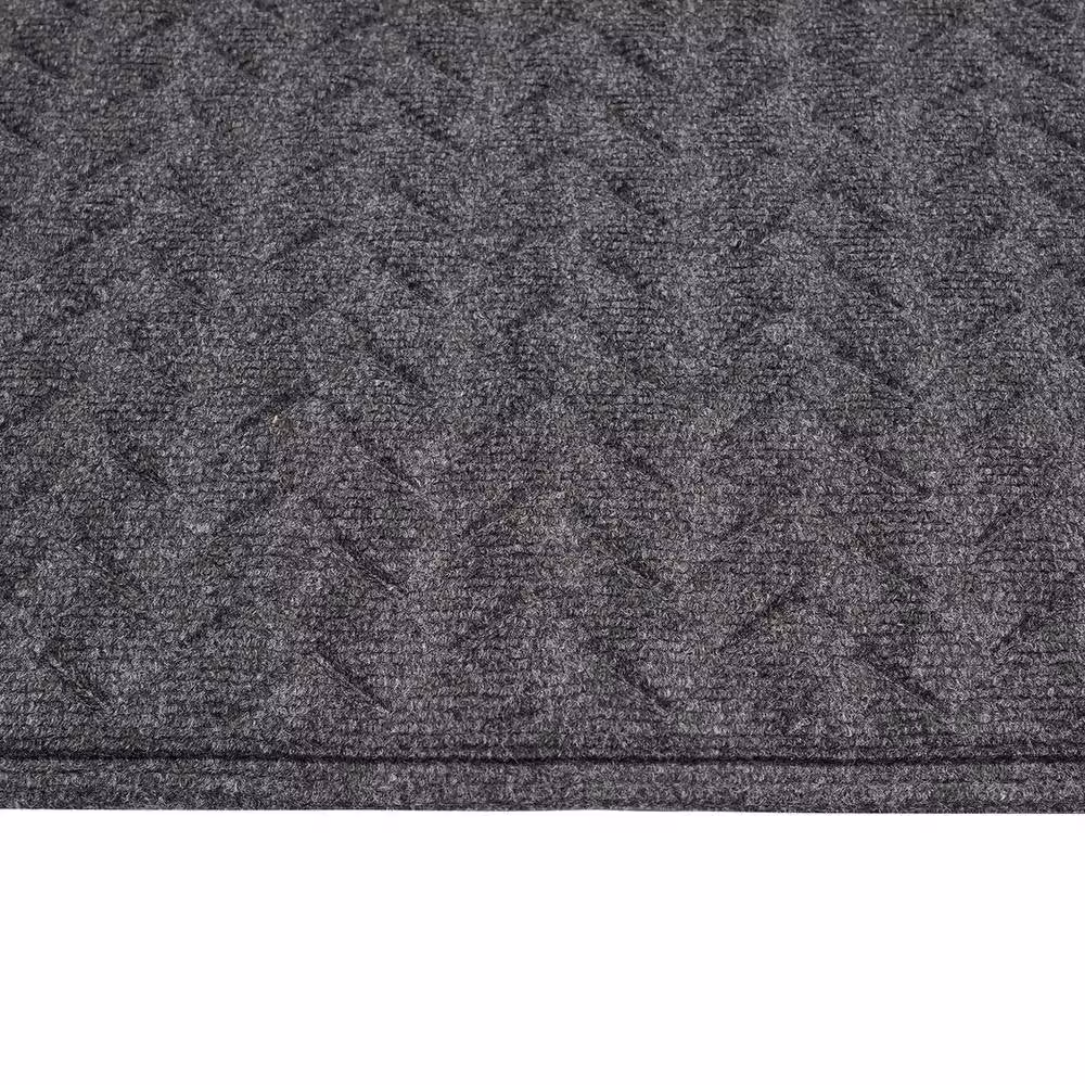 VOGREX Grey Polyester Outdoor Front Entrance Door Mat, W/D/H: 120 x 60 x 1 cm – 3