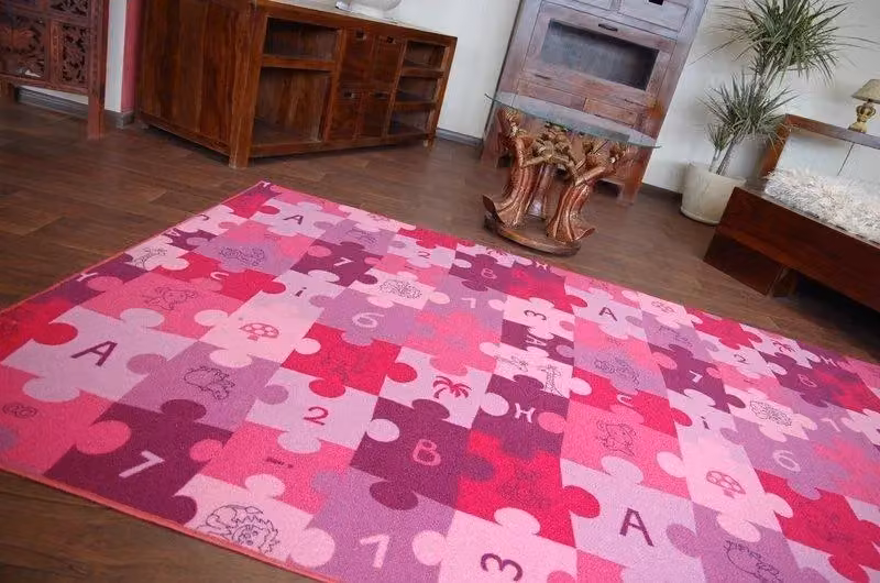 RugsX Purple Patchwork Puzzle Rug, W: 100 cm, L: 300 cm – 3