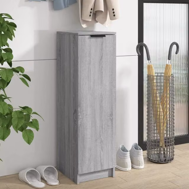 Berkfield Home Grey Sonoma Shoe Cabinet W/D/H: 30 x 35 x 100 cm