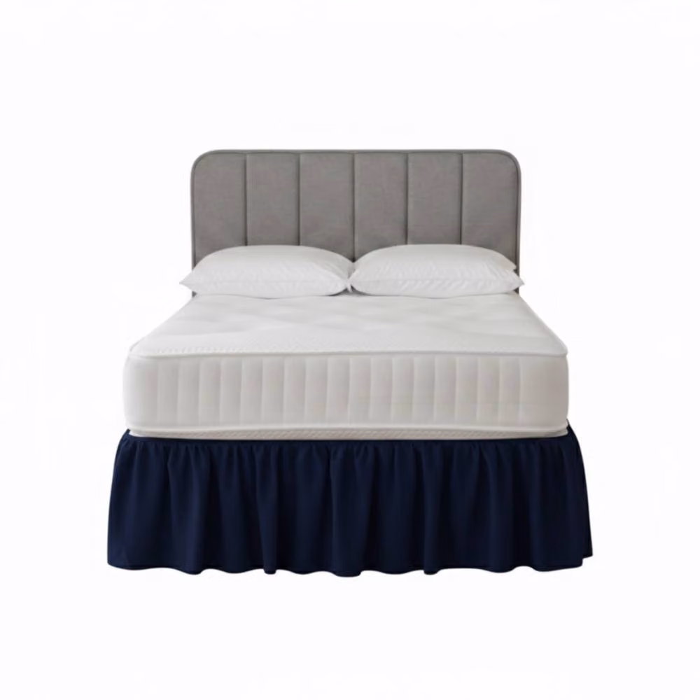 Snug City Navy Blue Polycotton Divan Bed Base Valance Sheet, Single – 2