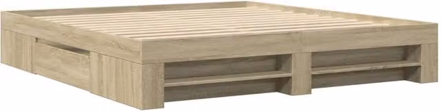 Berkfield Home Sonoma Oak Super King Bed Frame with Drawers, W/D/H: 183 x 203 x 33 cm