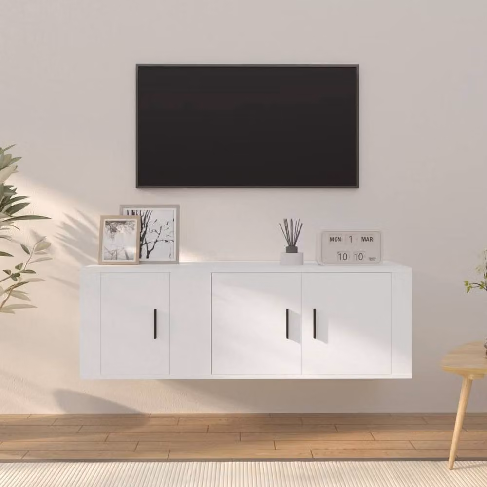 Berkfield Home Classic 2 Piece TV Cabinet Set in White Matt Engineered Wood – 2