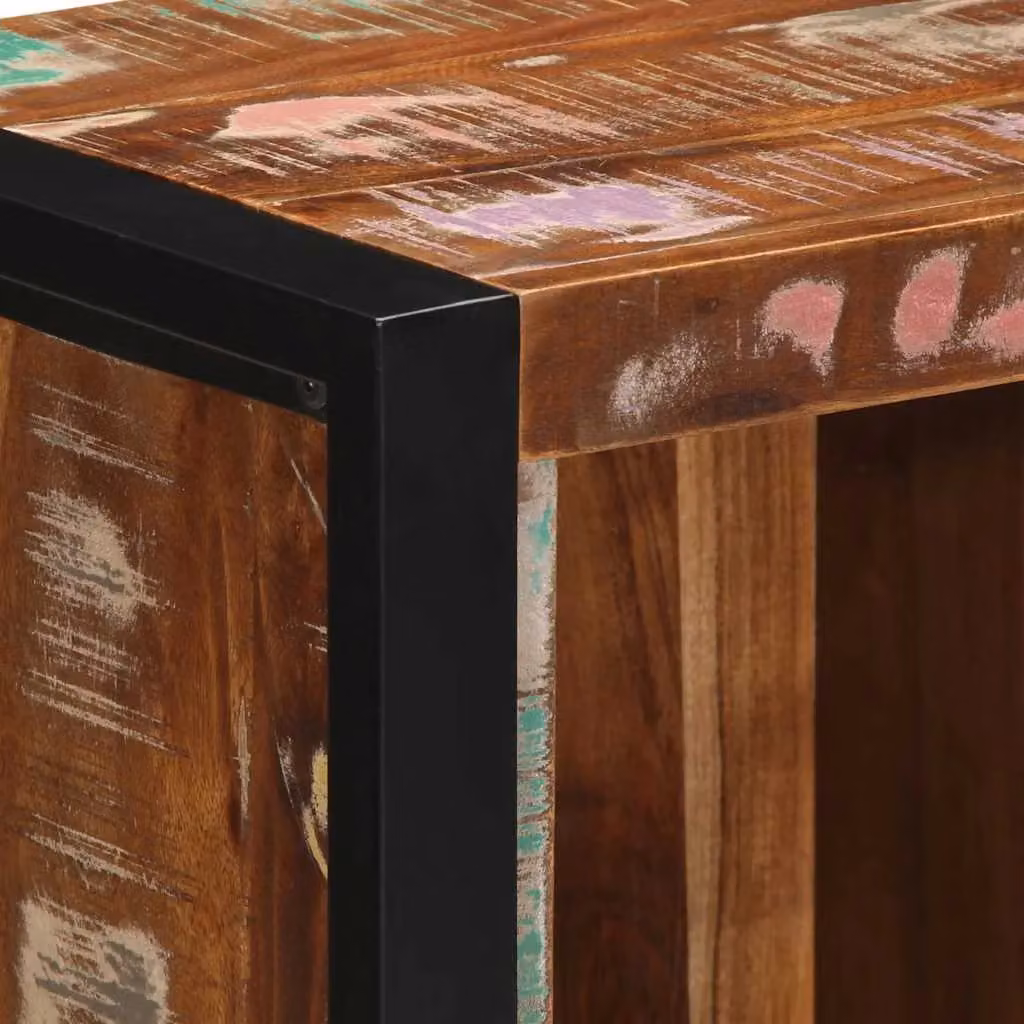 Berkfield Home Industrial Mango Wood Bedside Cabinet in Brown, W/D/H: 40 x 30 x 80 cm – 3