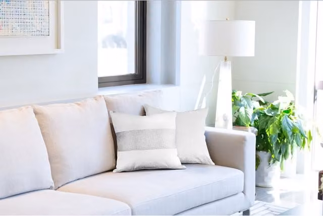 NewEdgeBlinds Eclat Square Velvet Cushion Cover in White