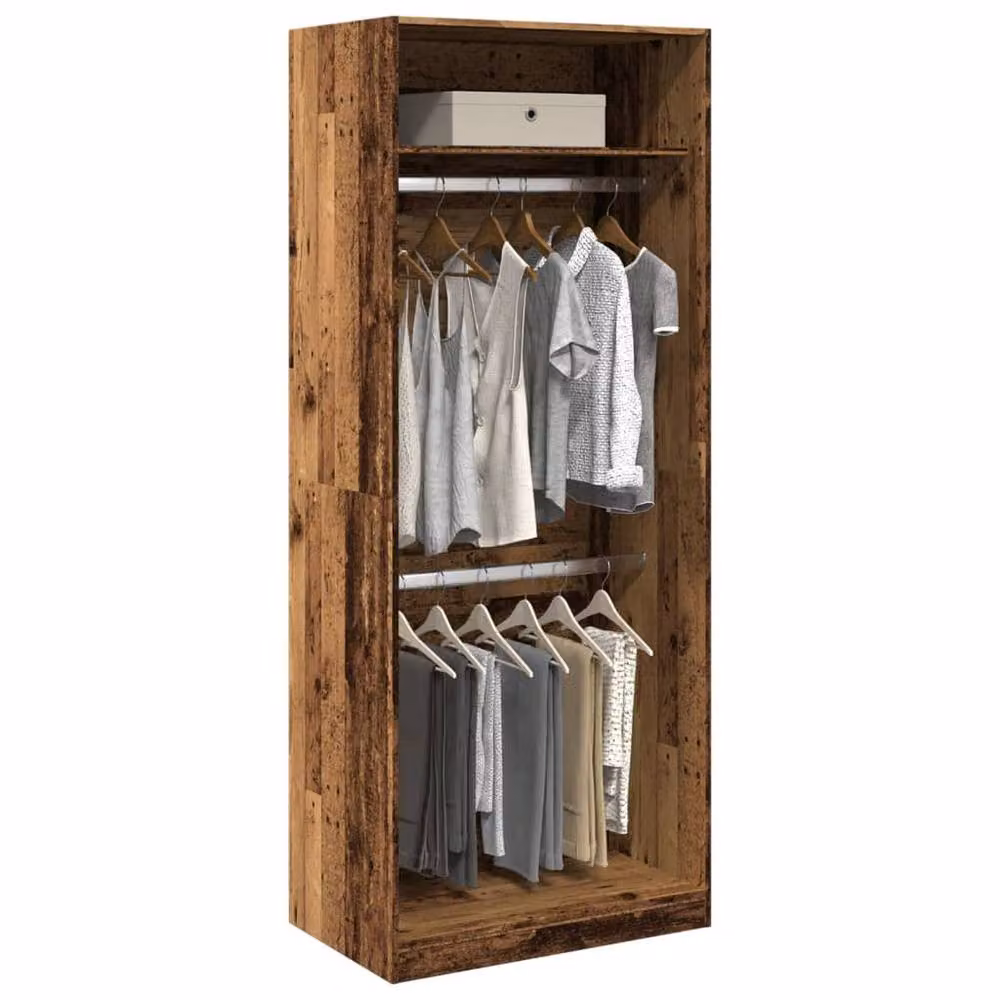 Berkfield Home Wardrobe in Brown, W/D/H: 80 x 50 x 200 cm – 2
