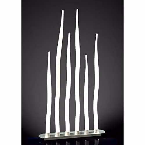 Netlighting Estalacta 6 Light Bar Floor Lamp in Silver and Opal White – 2