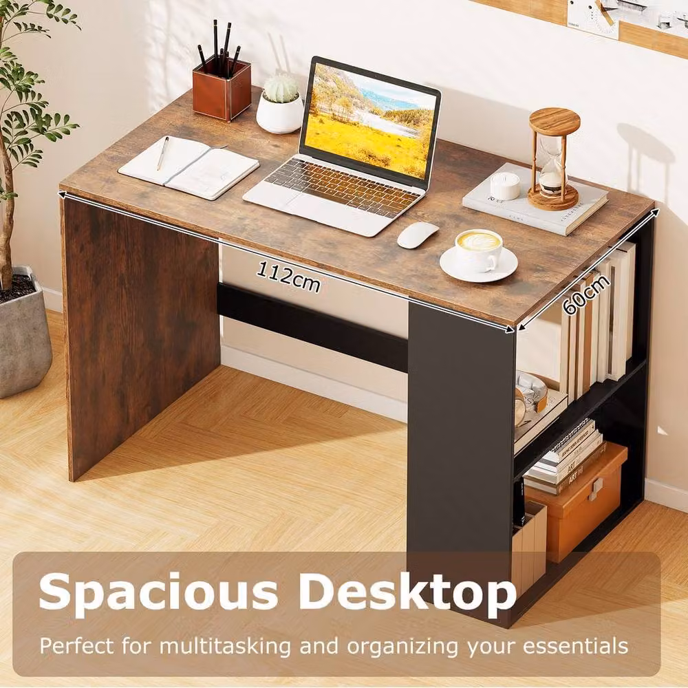 Kelvenix Modern Brown Wooden Computer Desk for Home Office – 5