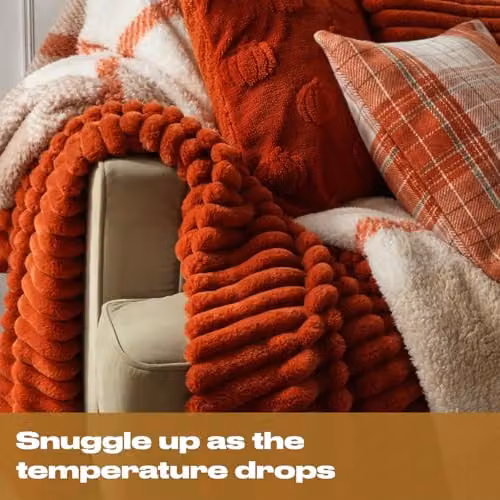 OHS Orange Fleece Throw Blanket, W/D/H: 150 x 200 cm – 3