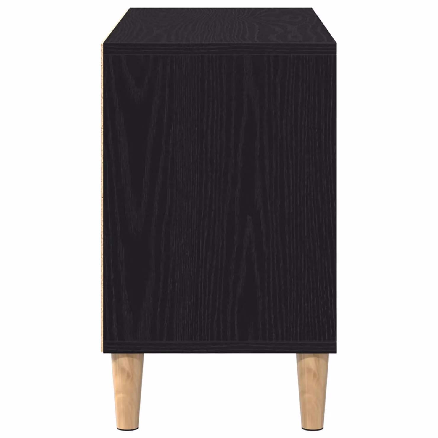 Berkfield Home Black Oak TV Cabinet in Black MDF, W/D/H: 69.5 x 30 x 50 cm – 4