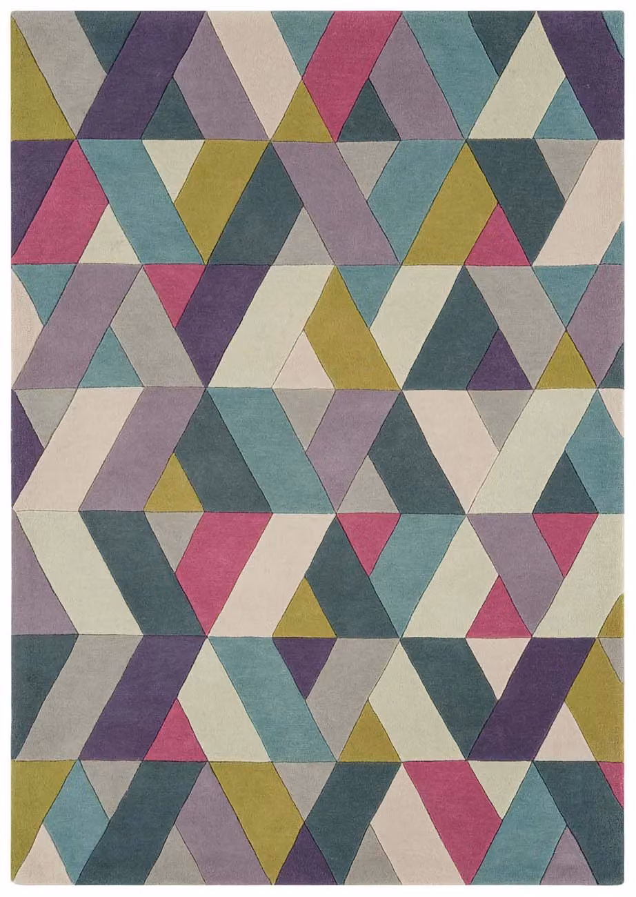 The Rug Shop UK Modern Geometric Handmade Wool Area Rug, Multicolour, W: 170 cm, D: 240 cm – 6