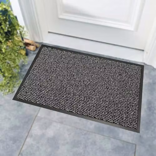 KAV Non-Slip Washable Door Mat in Grey and Black, W: 60 cm, D: 180 cm – 2