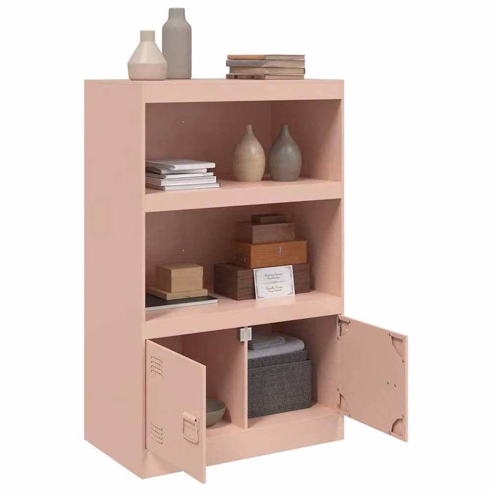 Berkfield Home Modern Pink Metal Sideboard W/D/H: 67 x 39 x 107 cm – 3