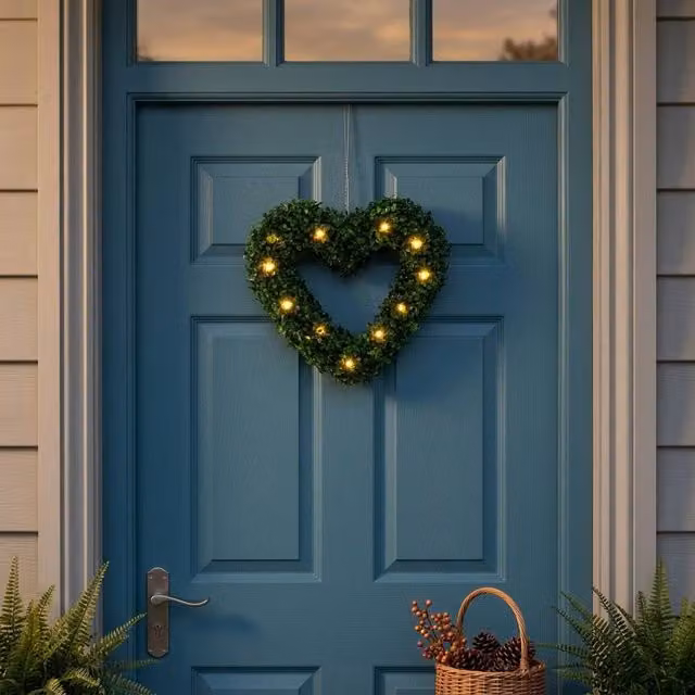 Garden Greatness Solar Hanging Topiary Heart Light in Multicolour