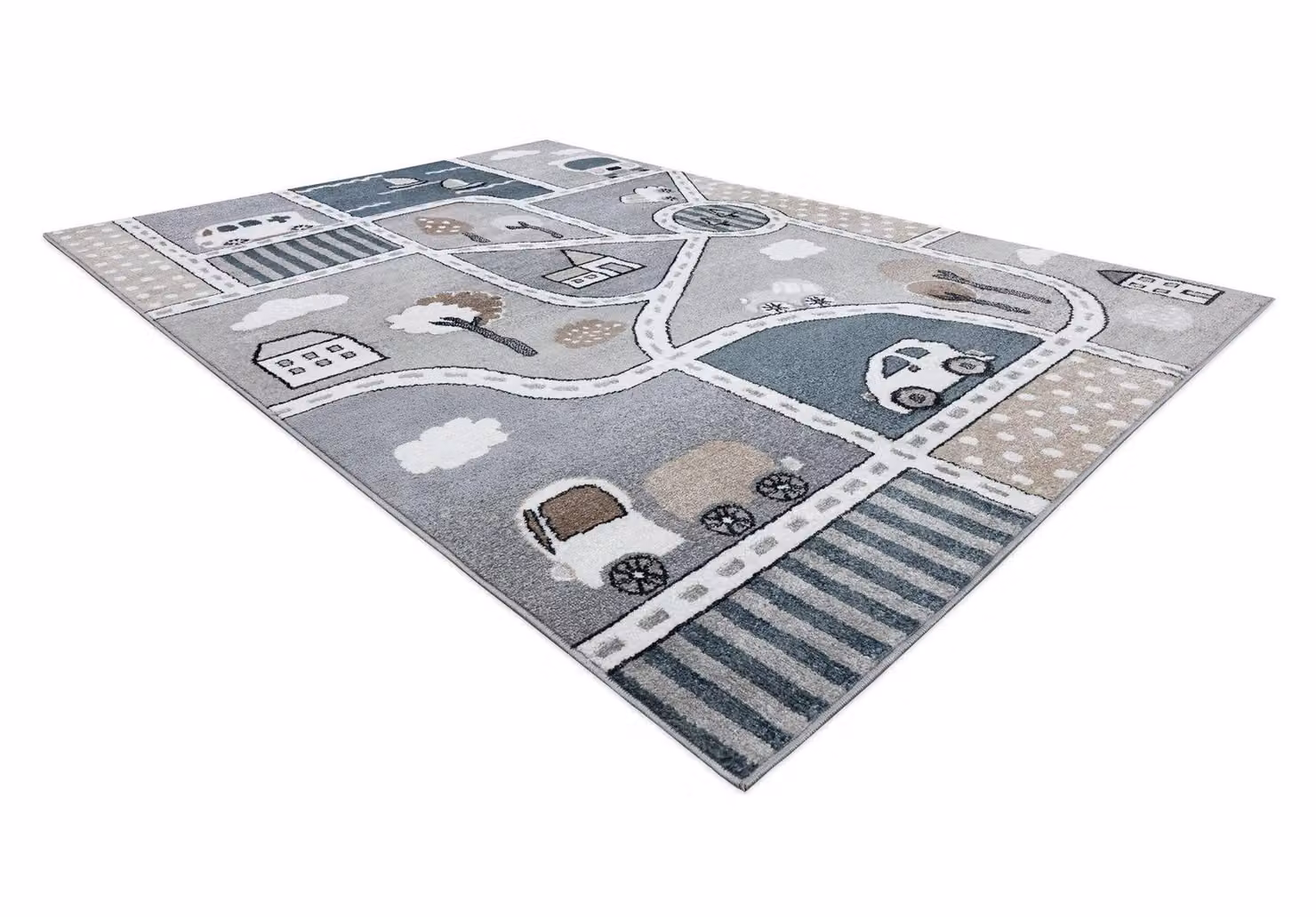 RugsX Fun Rectangular Grey Childrens Rug, W: 330 cm, D: 240 cm – 2