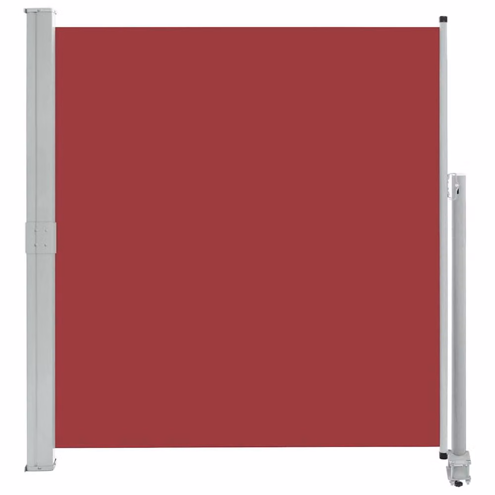 Berkfield Home Red Retractable Side Awning with Manual Pull and Polyester Fabric, W: 300 cm, D: 140 cm – 2
