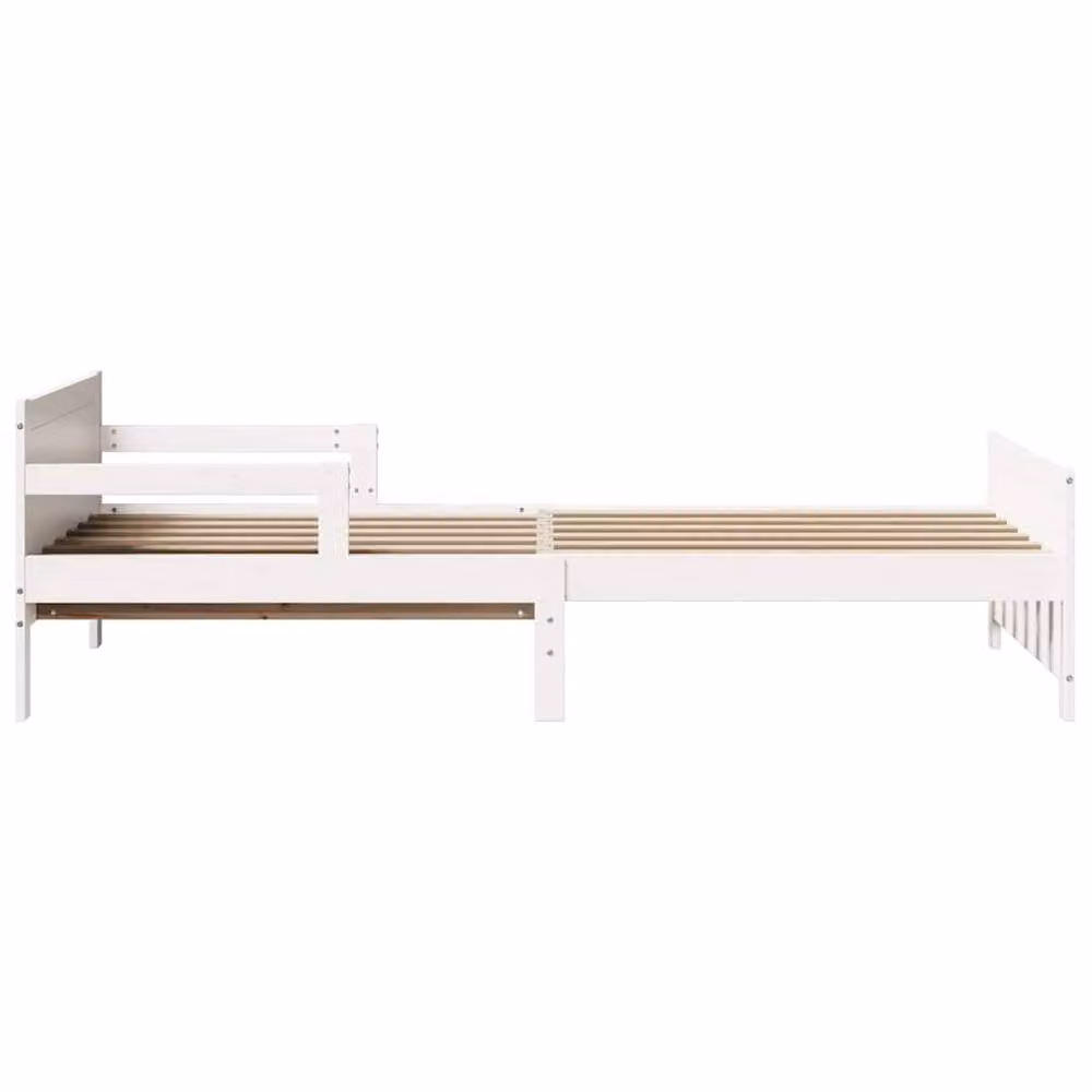 Berkfield Home Modern White Pine Wood Childrens Bed Frame W/D/H: 80 x 200 cm – 2