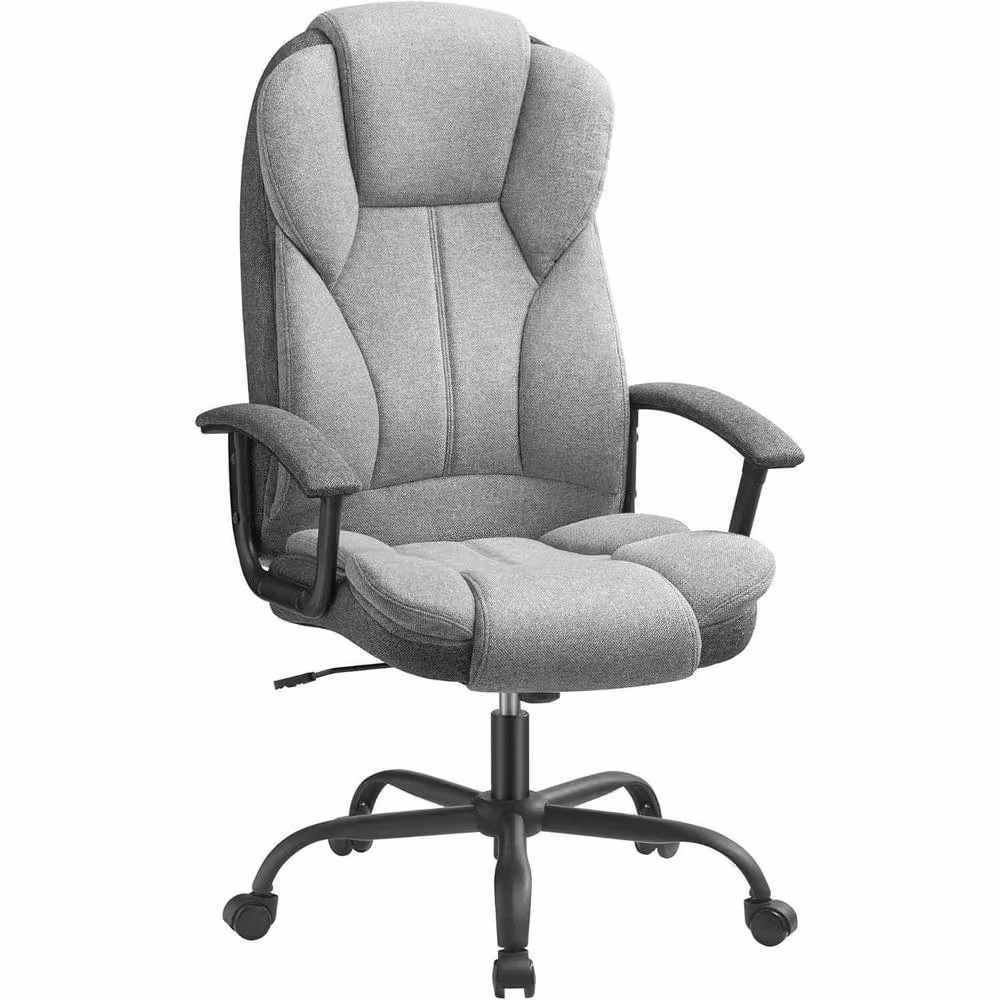 The Bazaarist Executive Office Chair with Adjustable Tilt and Armrests in Grey and Black – 2
