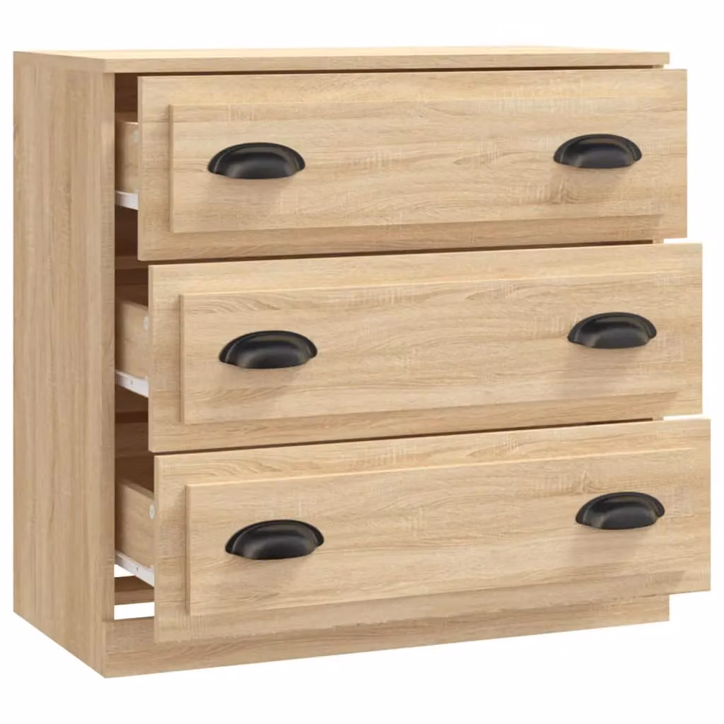 Berkfield Home Sonoma Oak Sideboard in Brown, W: 70 cm, D: 35.5 cm, H: 67.5 cm
