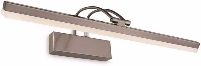 Netlighting LED 1 Light Picture Wall Light, 11W, Brushed Steel in Grey