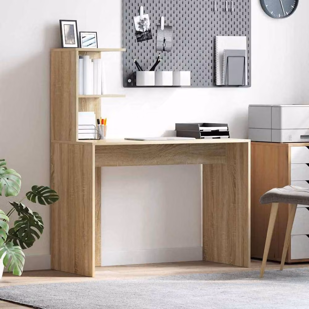 Berkfield Home Sonoma Oak Writing Desk in Brown – 2