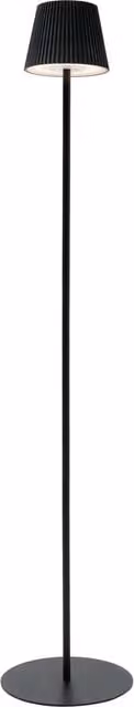 Litecraft Elowen Rechargeable LED Floor Lamp in Black, Dimmable and Height Adjustable for Garden Use