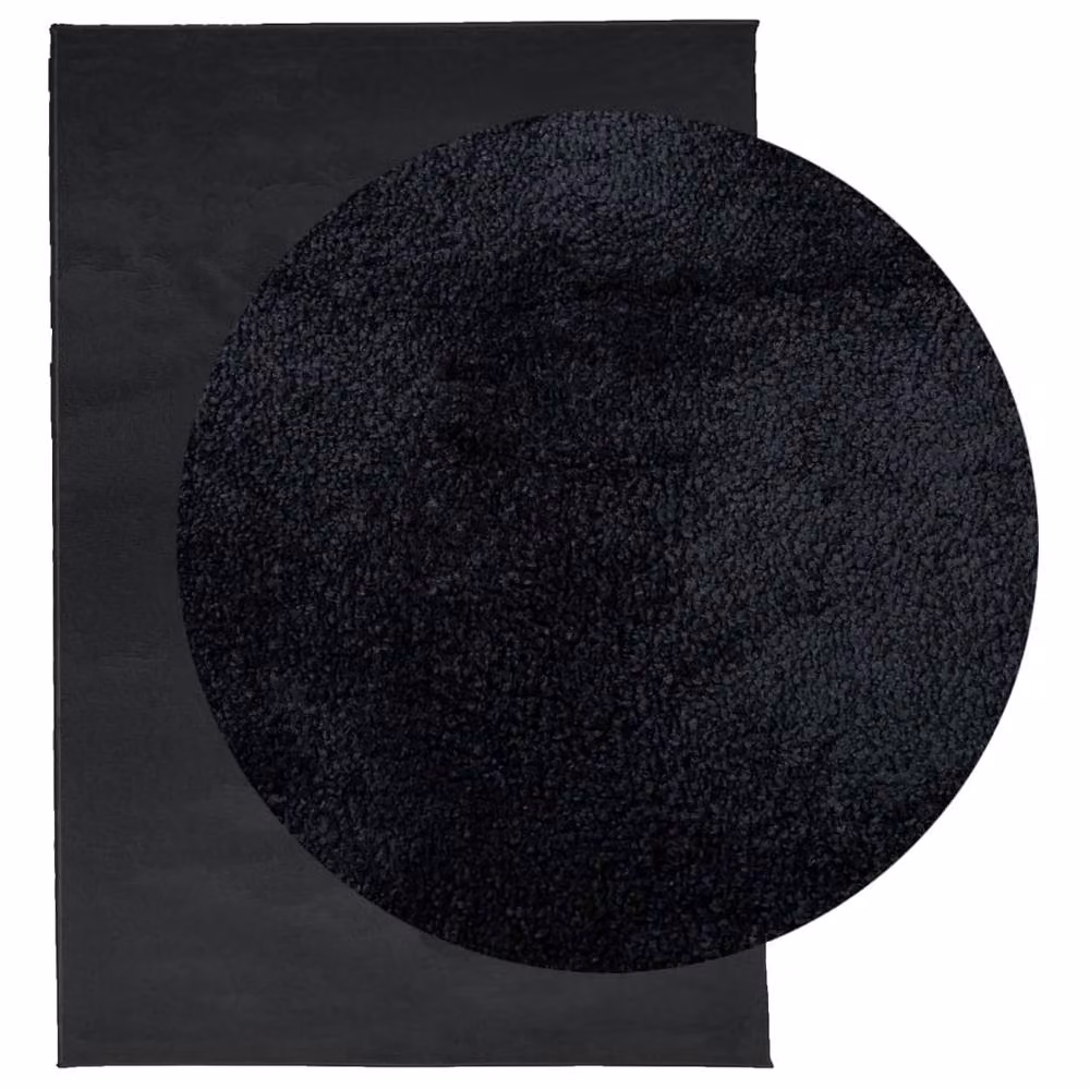 Berkfield Home OVIEDO Short Pile Rug in Black, W: 160 cm, D: 230 cm – 3