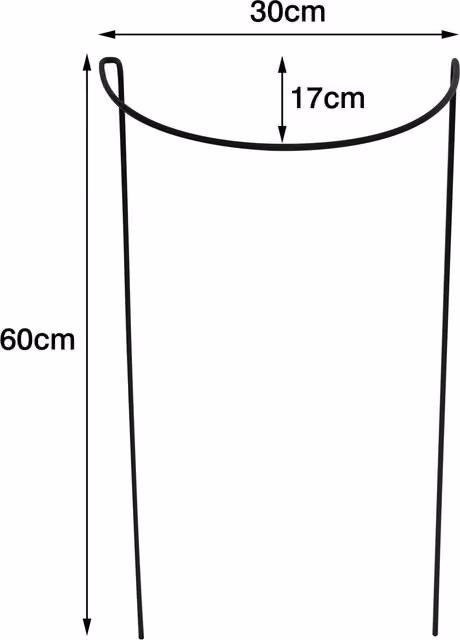 Garden Gear Green Half Round Plant Support Frame for Outdoor Gardens, Height: 60 cm, Pack of 8