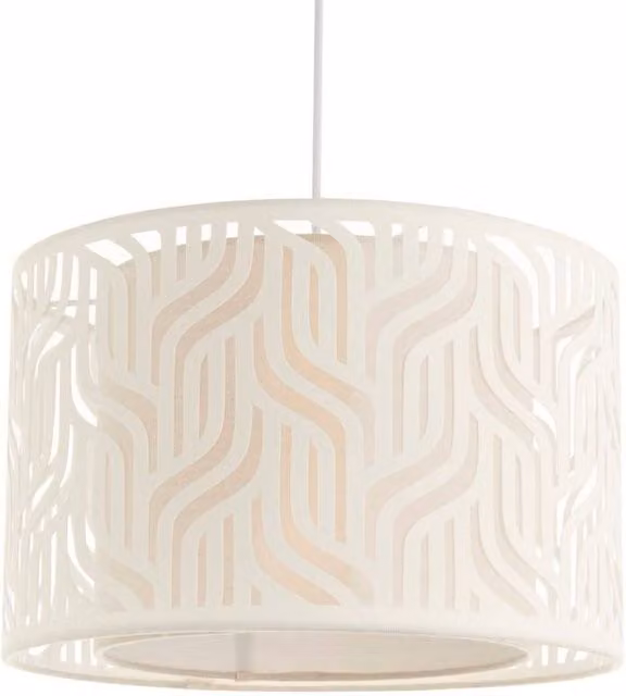 First Choice Lighting Mylo Beige Fabric Round Ceiling Canopy, Diameter: 35 cm