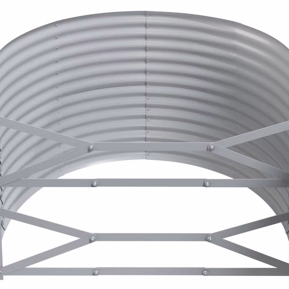 Berkfield Home Garden Green Powder-coated Steel Raised Bed W: 322 cm, D: 100 cm, H: 68 cm – 4
