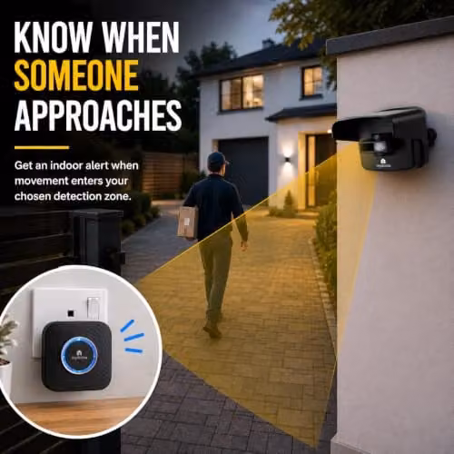 Mydome Wireless Driveway Motion Alarm Kit in Black – 2