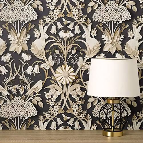 Fine Decor Woodland Charcoal Washable Nature Pattern Wallpaper in Grey – 3