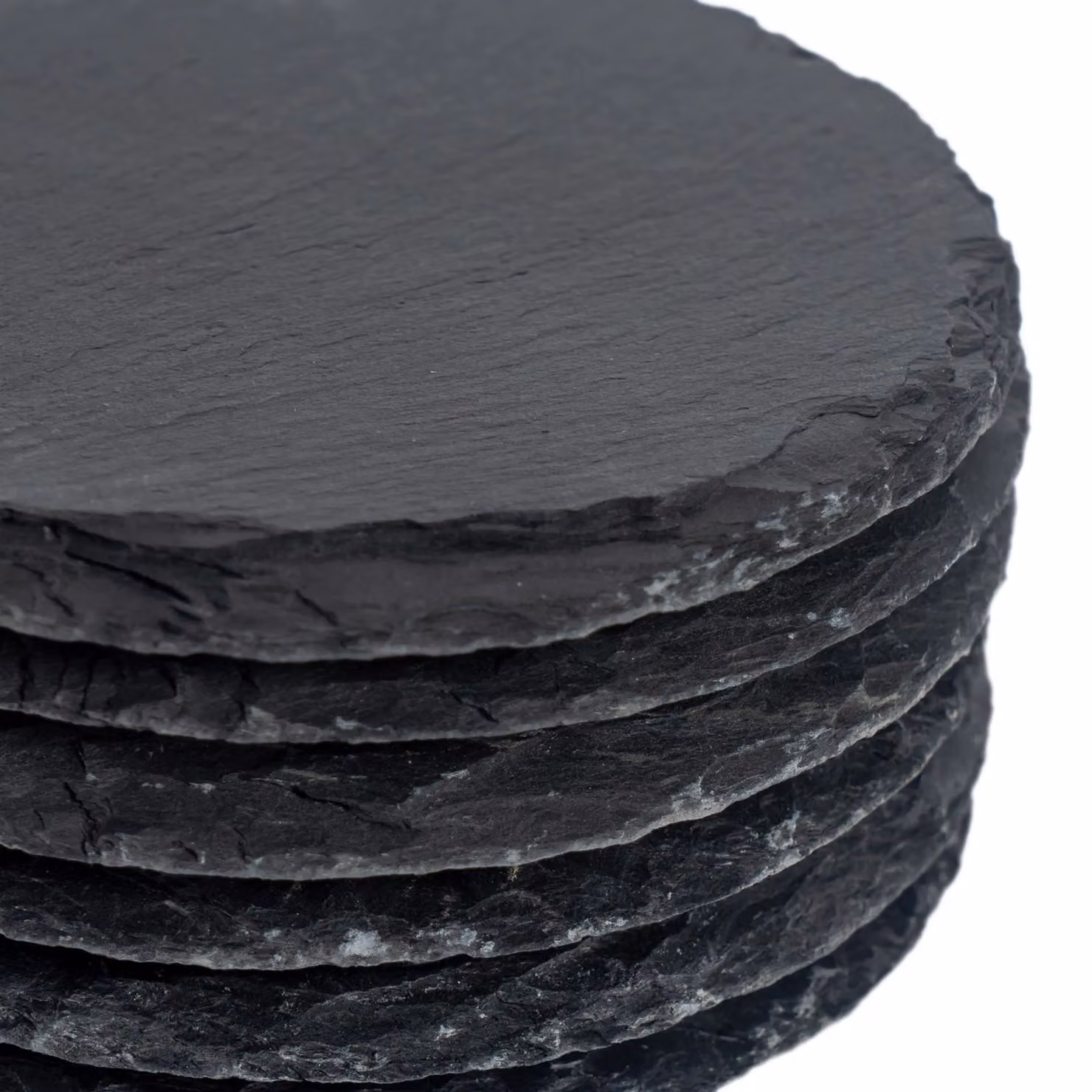 Argon Tableware Round Black Slate Placemats, Pack of 6, Diameter: 30 cm – 7