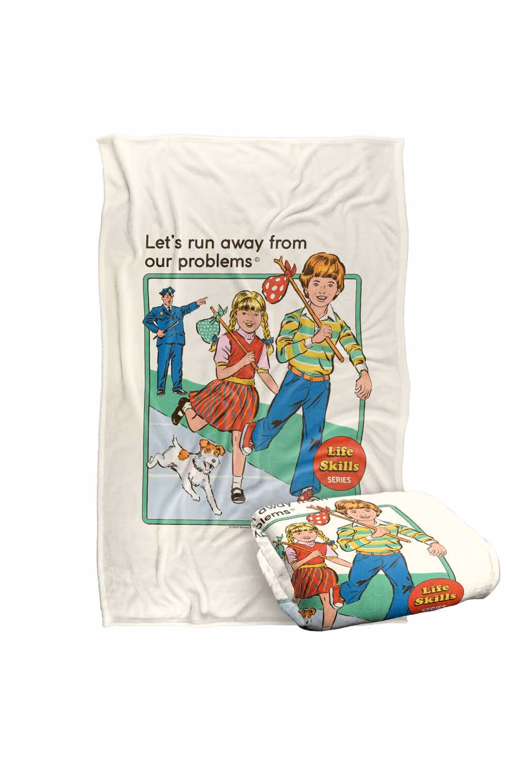 Steven Rhodes Let's Run Away Super Soft Fleece Throw Blanket, Multicolour, W/D/H: 91 x 147 cm – 2