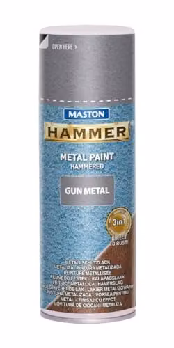Maston Hammered Spray Paint in Gun Metal Grey, 400ml