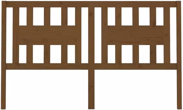 Berkfield Home Solid Wood Pine Headboard in Honey Brown, W: 126 cm, D: 4 cm, H: 100 cm – 1