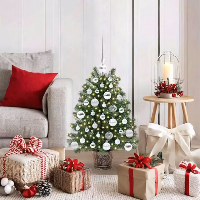 Berkfield Home Green Tabletop Artificial Christmas Tree with 150 LEDs, Height: 75 cm – 1