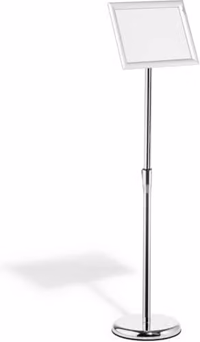 Durable Aluminium A4 Information Floor Stand with Snap Frame in Silver – 1