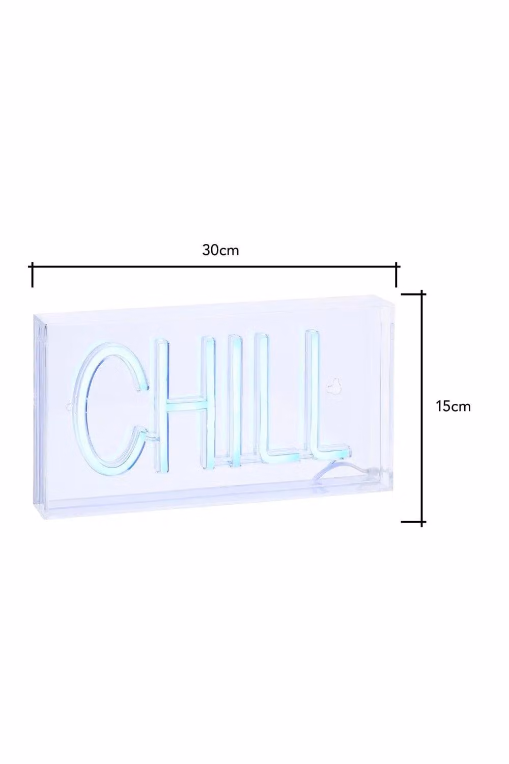 BHS Lighting Glow Chill Blue LED Neon Light Box Table Lamp – 3